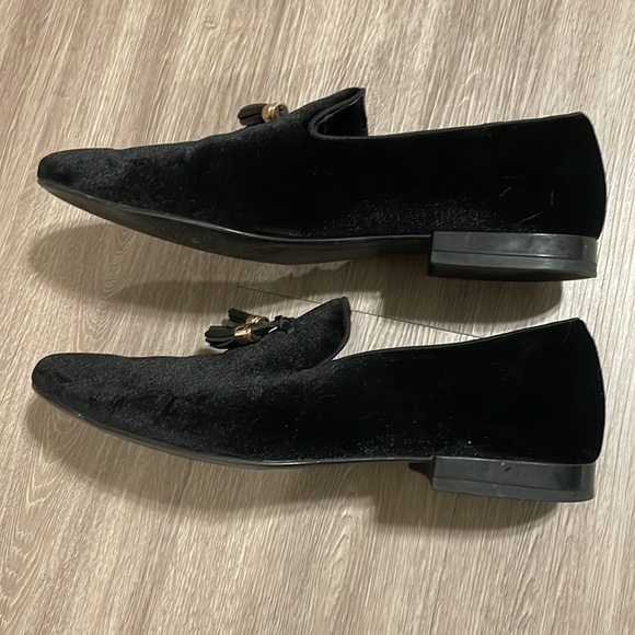 Zara Men’s Velvet Tassel Loafers 43 (10) Black Contemporary Classic Preppy - Picture 9 of 14